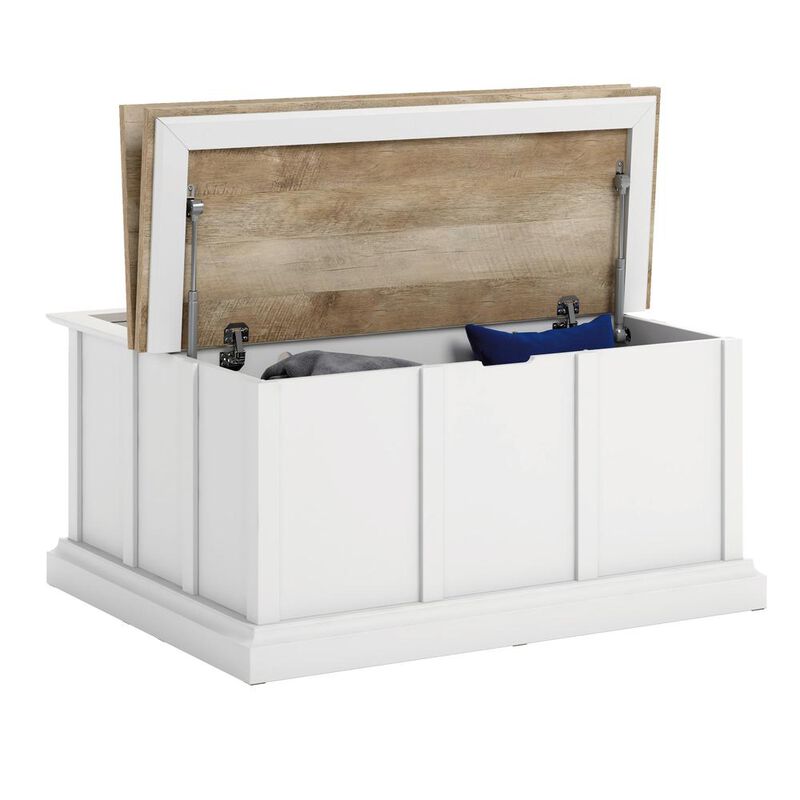 Sauder Cottage Road Storage Coffee Table Wh image number 4