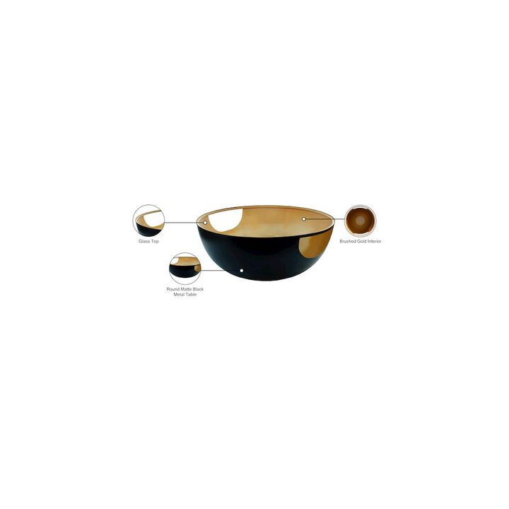 Meridian Furniture Doma Black / Gold Coffee Table