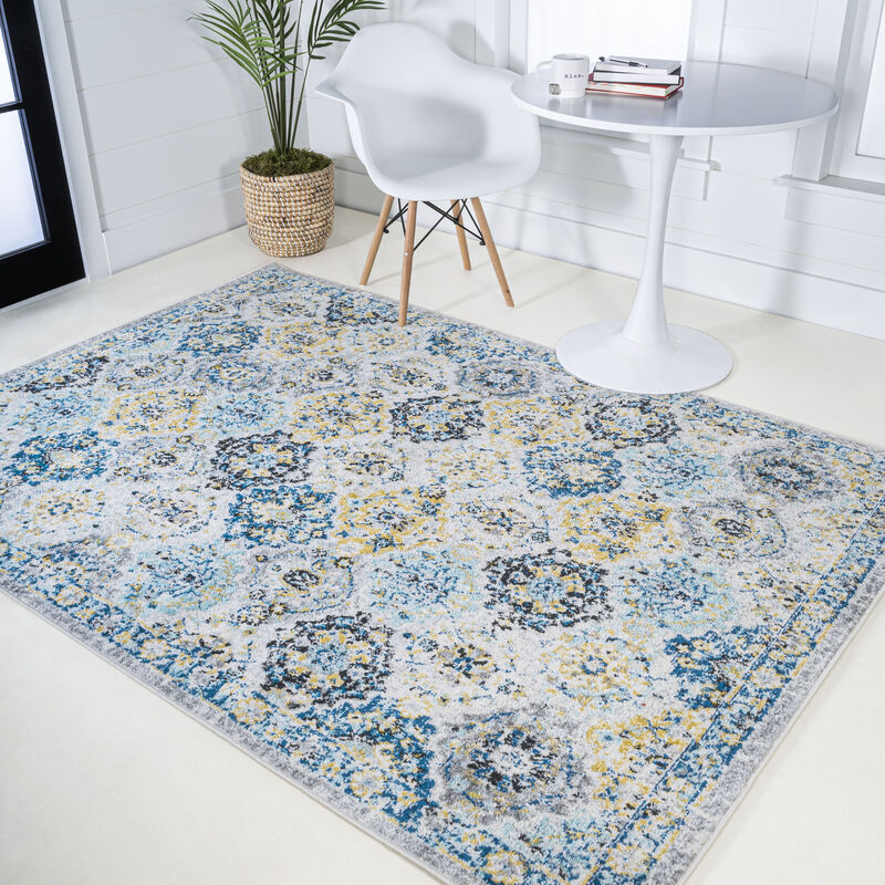 Modern Persian Boho Vintage Trellis Area Rug