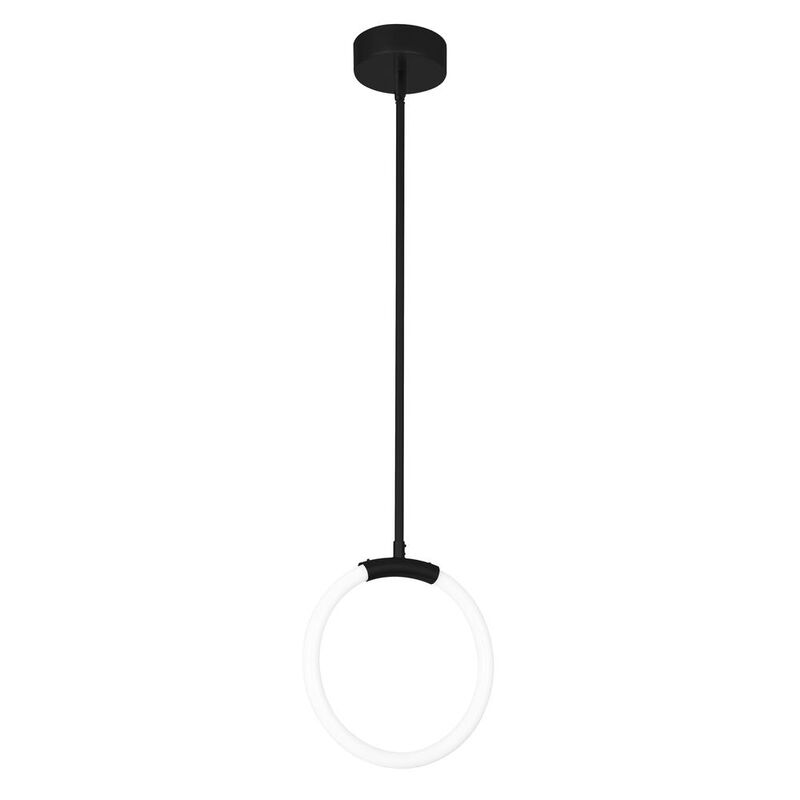 CWI Lighting Hoops 1 Light LED Pendant With Black Finish