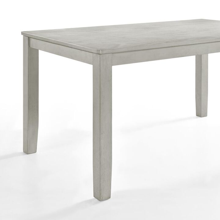 New Classic Furniture Furniture Pascal 59 Wood Rectangle Dining Table in Driftwood
