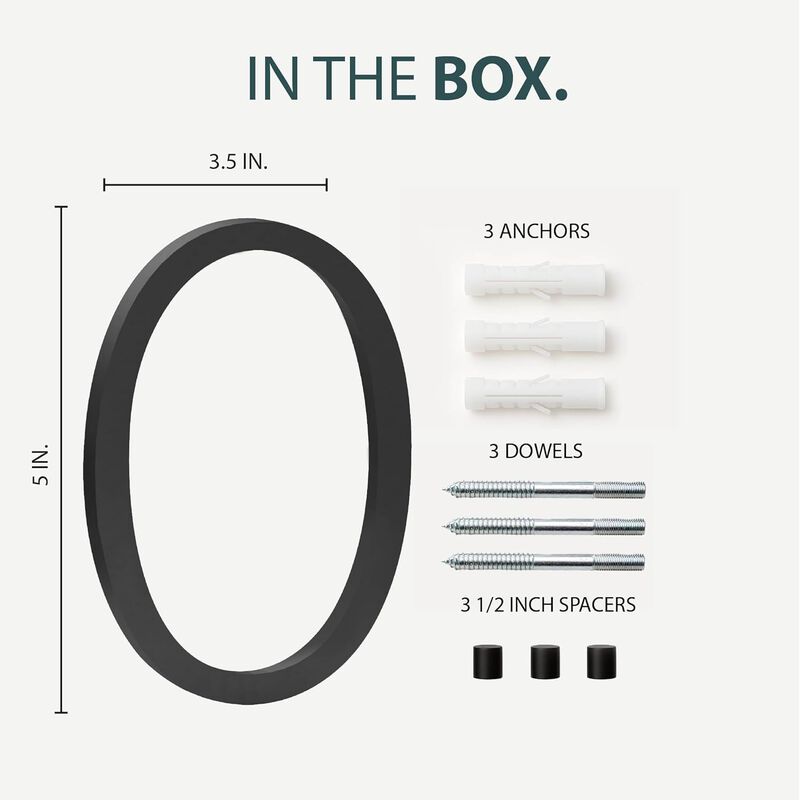 Mega Handles Outdoor House Numbers | Wall Mounted Metal Numbers for Address