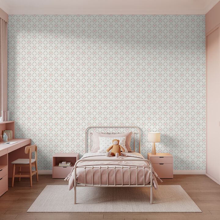 Heirloom Bow Trellis Peel and Stick Wallpaper