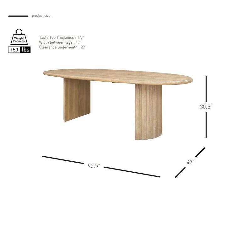 Aniston 92.5" Oval Dining Table