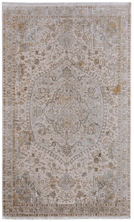 HomeRoots Oriental Area Rug With Fringe