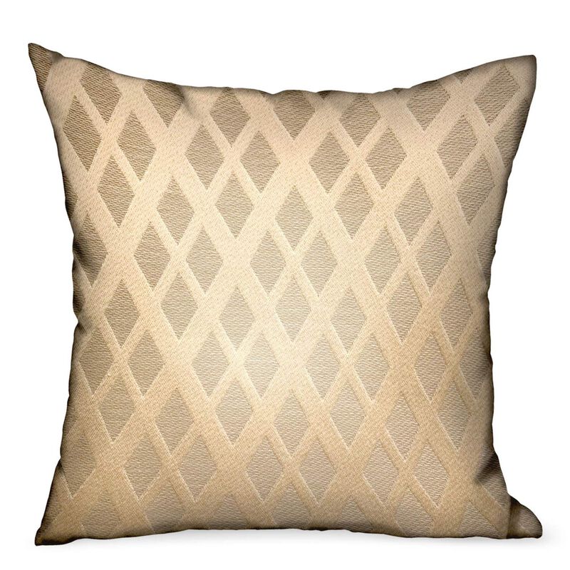 Plutus Brands Diamond Cascade Brown Geometric Luxury Outdoor/Indoor Throw Pillow image number 0