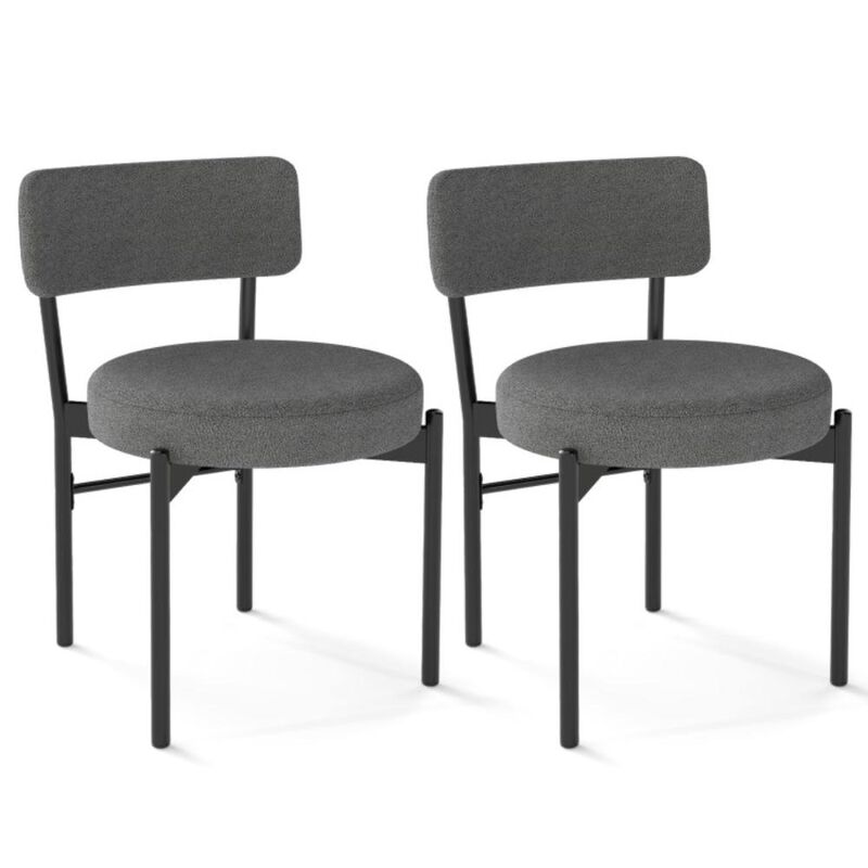 Hivvago Dining Chair Set of 2 with Curved Backrest and Padded Seat