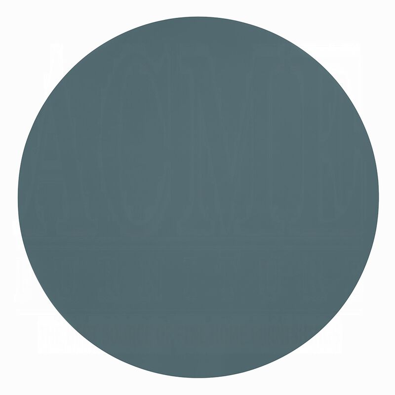 Lemy Coffee Table. 39 Inch Round Top with Pedestal Base, Teal Blue Wood image number 4