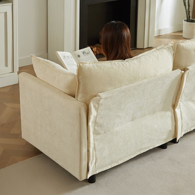 Cusppo Chenille Cloud Modular Sectional Sofa image number 8