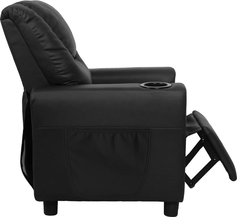 Yingj Leather with Cup Holder Kid Reclining Chair