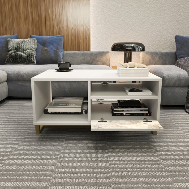 Decorotika Utopia Coffee Table White Ephesus