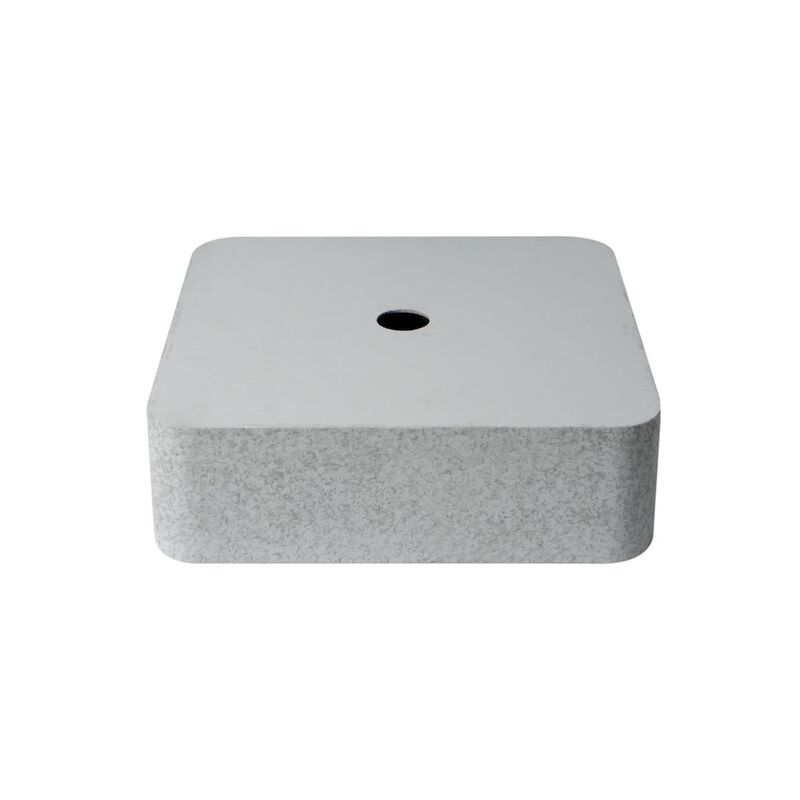ALFI brand 16 Solid Concrete Chiseled Style Square Above Mount Vessel Sink