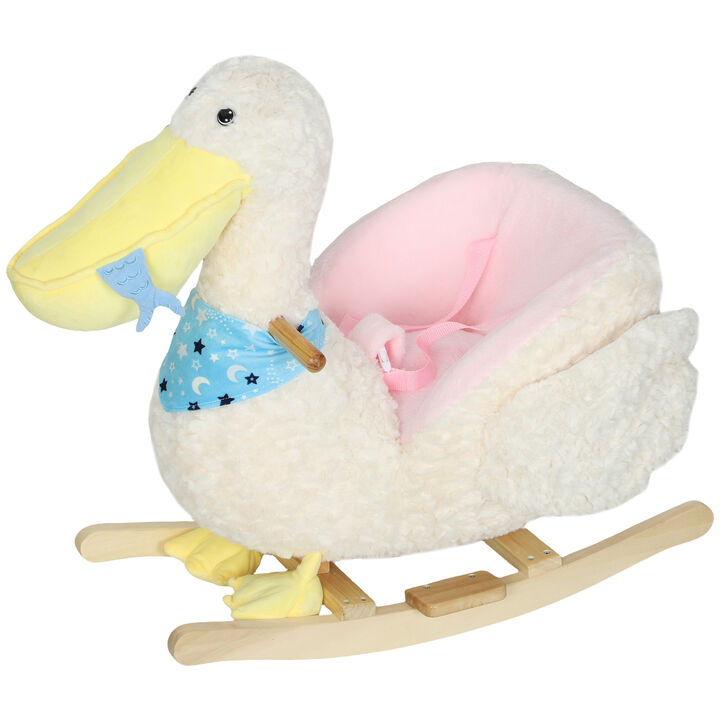 BreeBe Baby Rocking Horse Toy with Pelican Design and Duck Sound