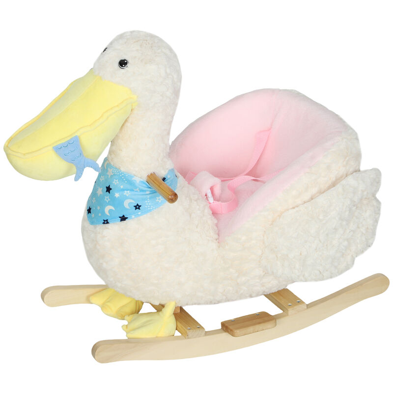 BreeBe Baby Rocking Horse Toy with Pelican Design and Duck Sound image number 0