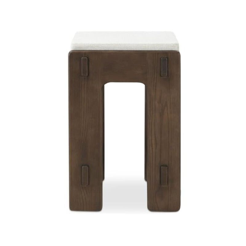 Starlight Canyon Home Oak Counter Stool Upholstered Backless Seat Minimalist Bar Stool Design image number 3
