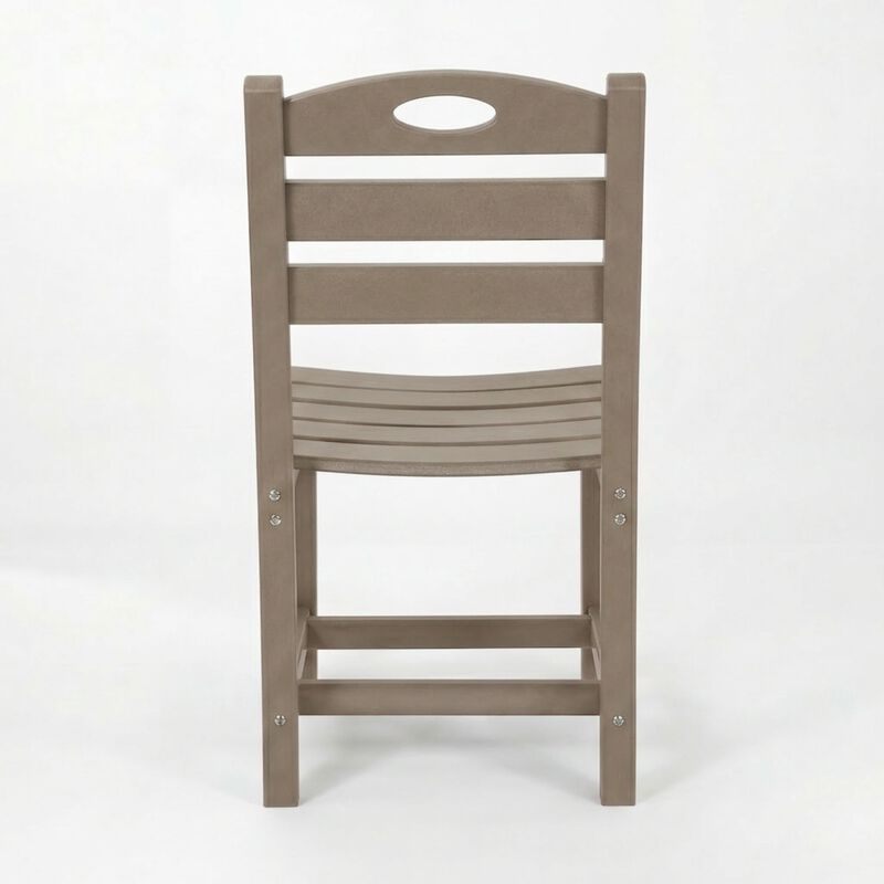 WOW PIONEER Armless Outdoor Patio Dining Side Chairs Set of 2, Compact Space-Saving All-Weather Seating image number 3