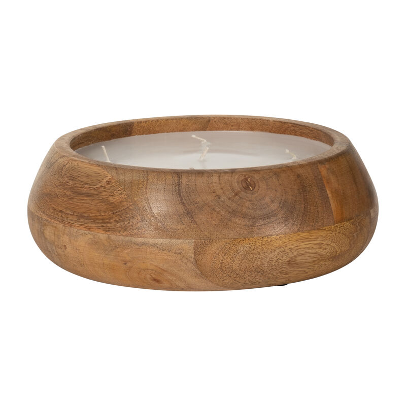 Vanilla Wood Bowl Candle image number 0