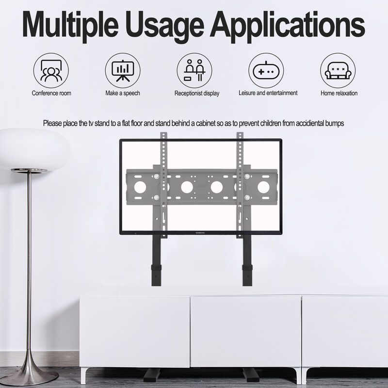 Extra Large Floor TV Stand, TV Mount Adjustable Height Free Standing for 32&rdquo;-65&rdquo; LED LCD Home Office image number 8