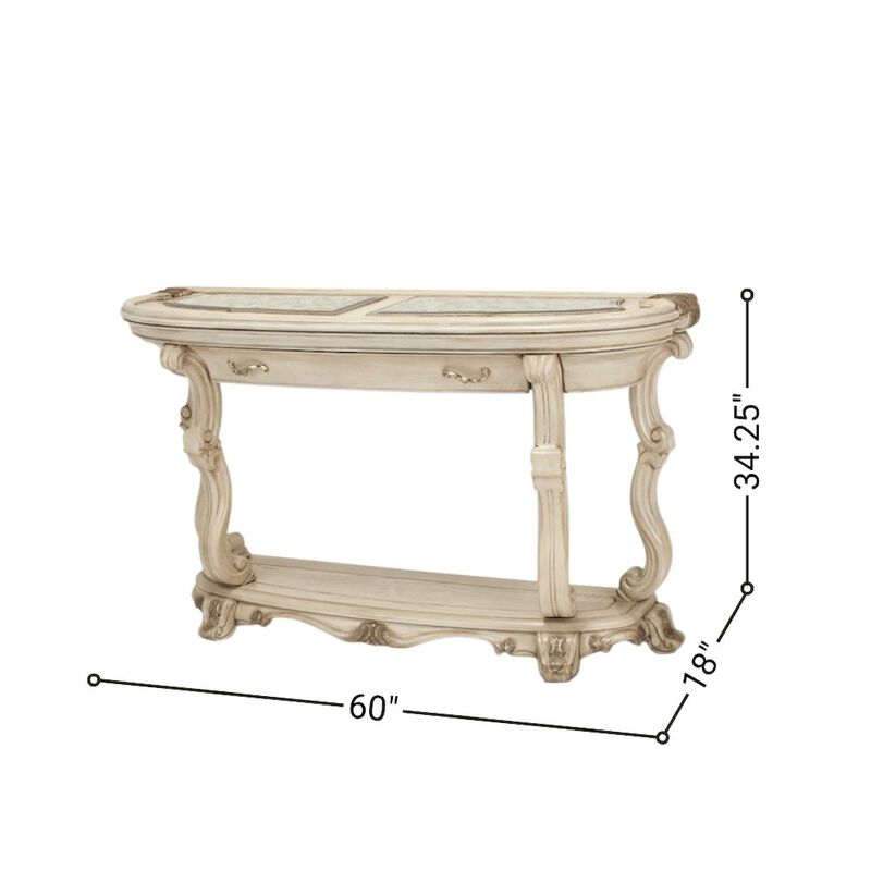 Starlight Canyon Home French Country Furniture &ndash; Beige Console Table for Entryway or Wall Use image number 9