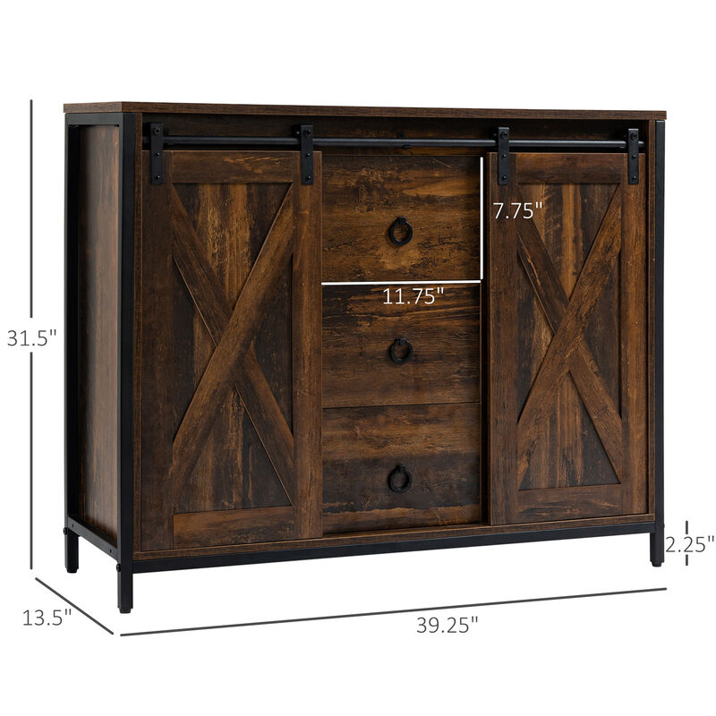 Dirvbi Farmhouse Industrial Sideboard Buffet Cabinet image number 8