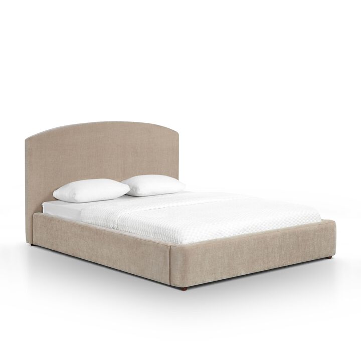 Leah Cream Performance Chenille Queen Bed