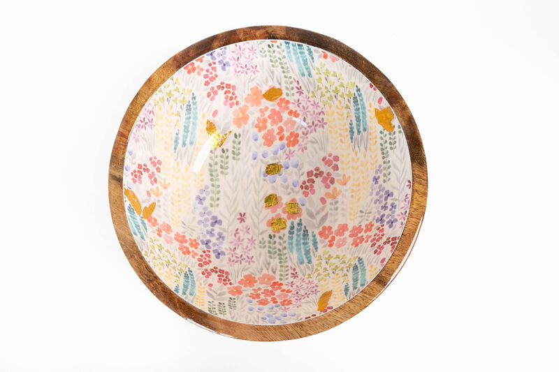 Jeanne Fitz Large Floral Gold Foil Bowl, Medium