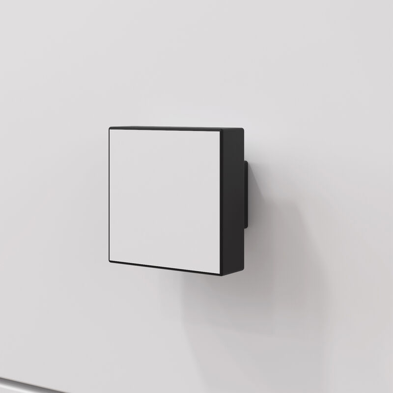 FUFU&GAGA 3-Drawer Modern Nightstand with Black and White Finish, Wooden Handles, and Spacious Storage (31.5" W x 15.6" D x 27.6" H)，White