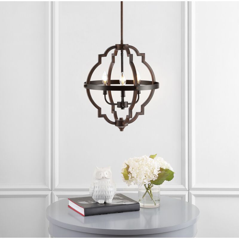 Ogee 3-Light Adjustable Iron Rustic Industrial LED Pendant