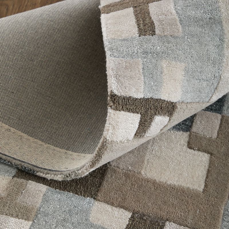 Maridian 8A73F Blue/Beige 5' x 8' Rug image number 6