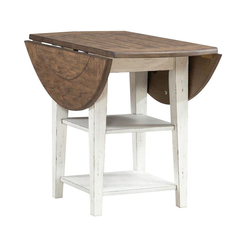 Liberty Furniture Al Fresco Drop Leaf Table for Dining Room - Graphite & Whitestone image number 3