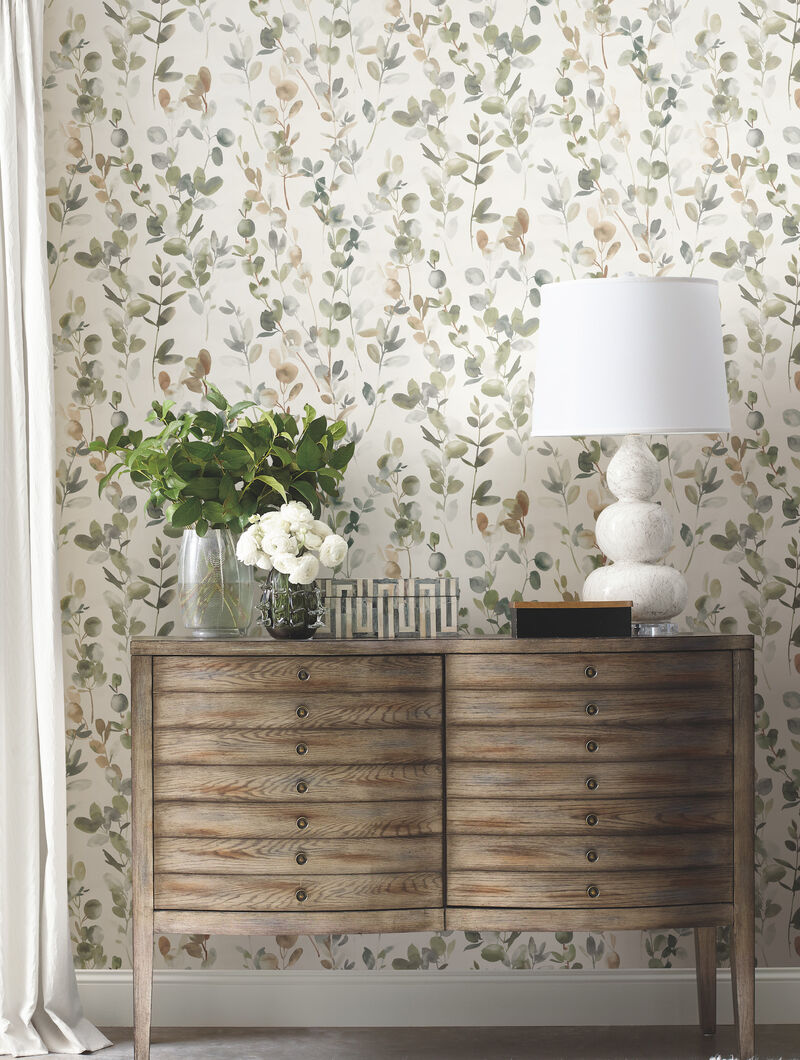 Joyful Eucalpytus Green Wallpaper (Set of 2) image number 2