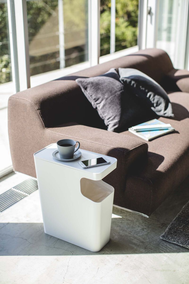 Side Table Trash Can