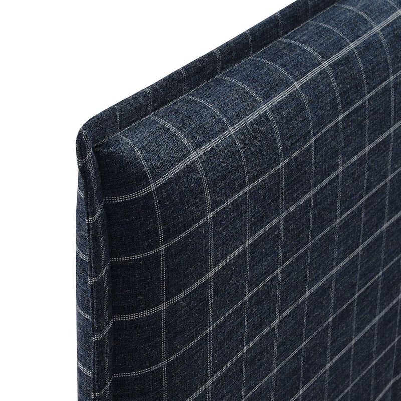 Camille Checkered Linen Blend King Size Headboard image number 5