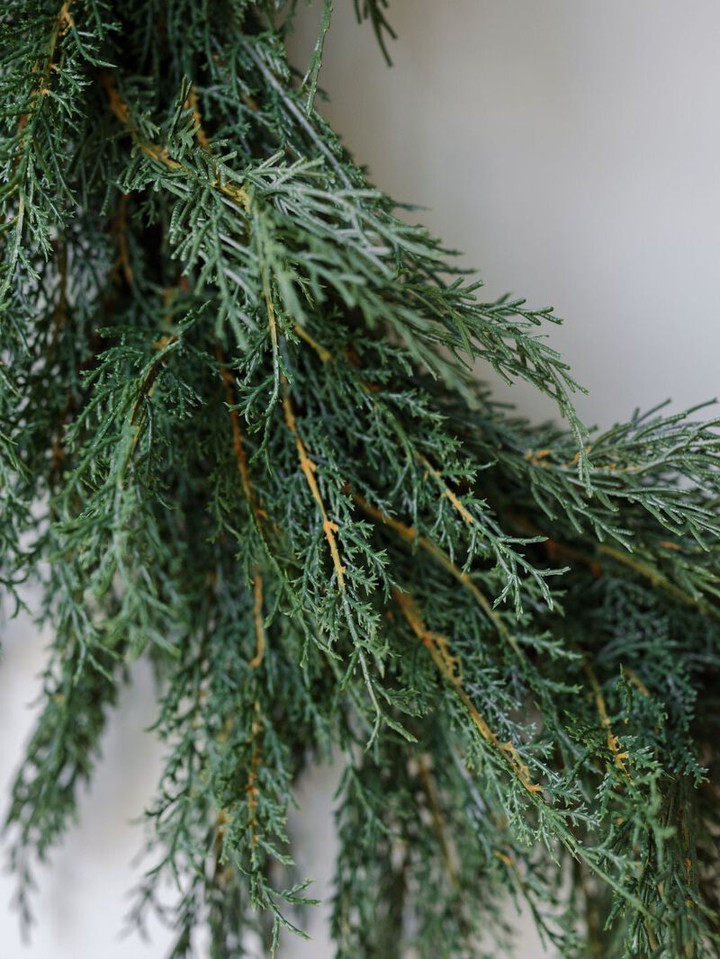 30" Faux Evergreen Cedar Wreath image number 2