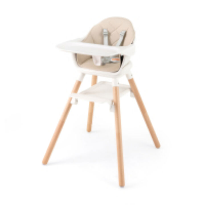 6-In 1-Baby High Chair with Removable Tray and Safety Harness