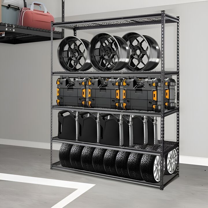 5 Tier Adjustable Metal Storage Shelves 2000 Lbs Garage Pantry Organizer