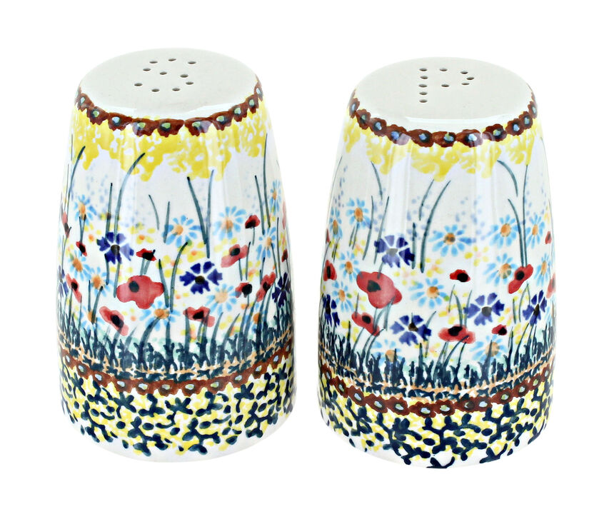 Blue Rose Polish Pottery Woodland Fern Salt & Pepper Shaker