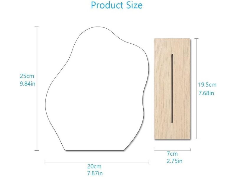 Cloud Shape Irregular Frameless Acrylic Vanity Desk Mirror image number 2