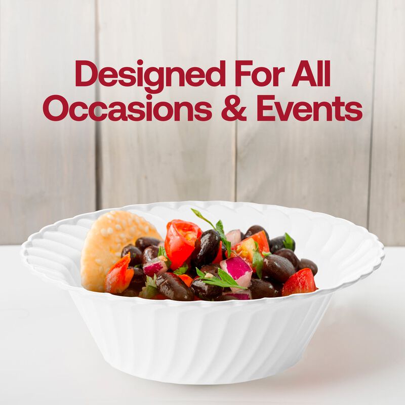 5 oz. White Flair Plastic Dessert Bowls (180 Bowls) image number 7