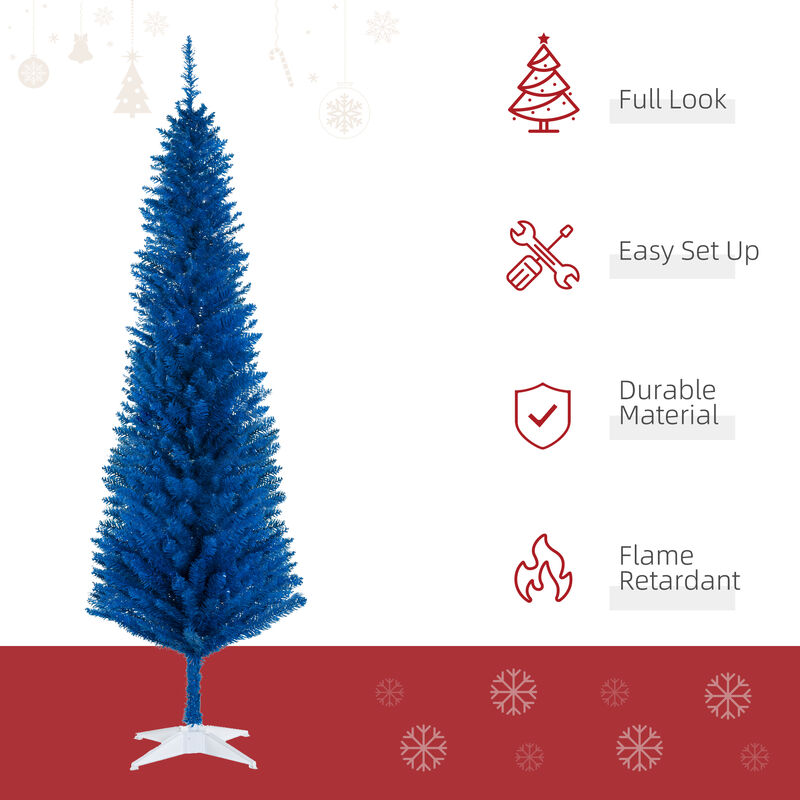 BreeBe 6' Slim Christmas Tree with Realistic Branch Tips image number 3