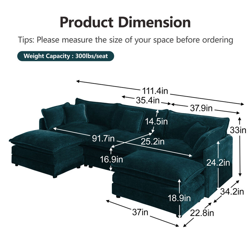 Gahof U-Shaped Sectional Sofa image number 7
