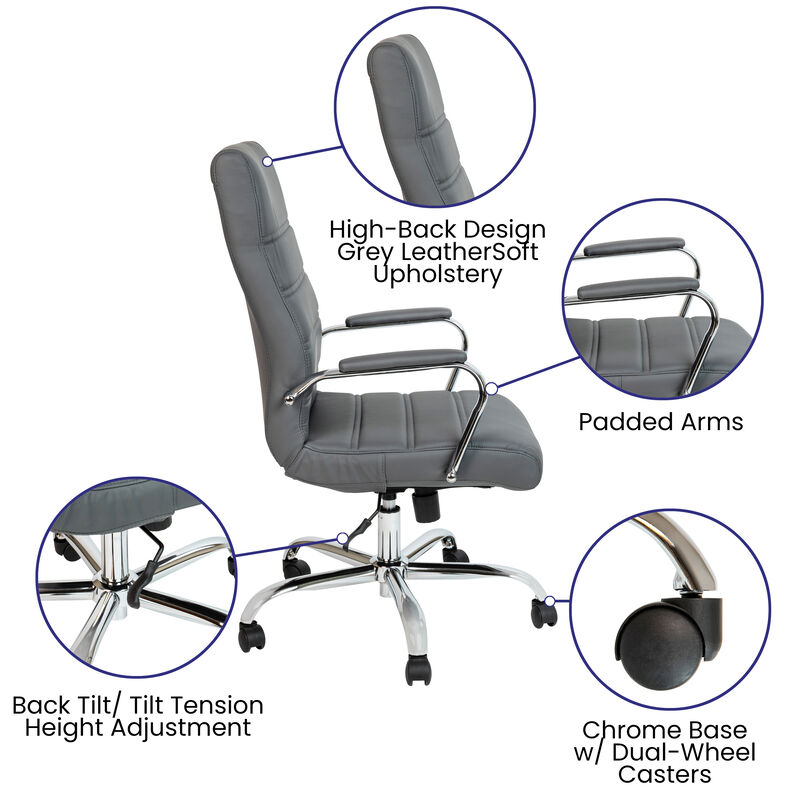 Flash Furniture  High Back  Leather Executive Swivel Chair image number 3