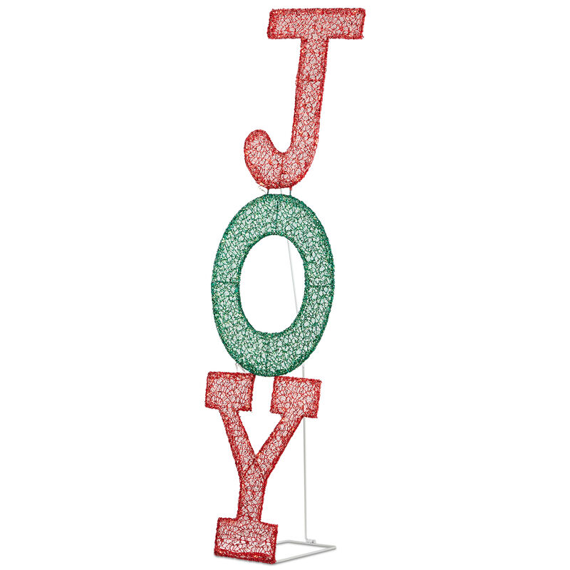 Pre-Lit JOY Letter Display with Warm White LED Lights for Outdoor Decor image number 2