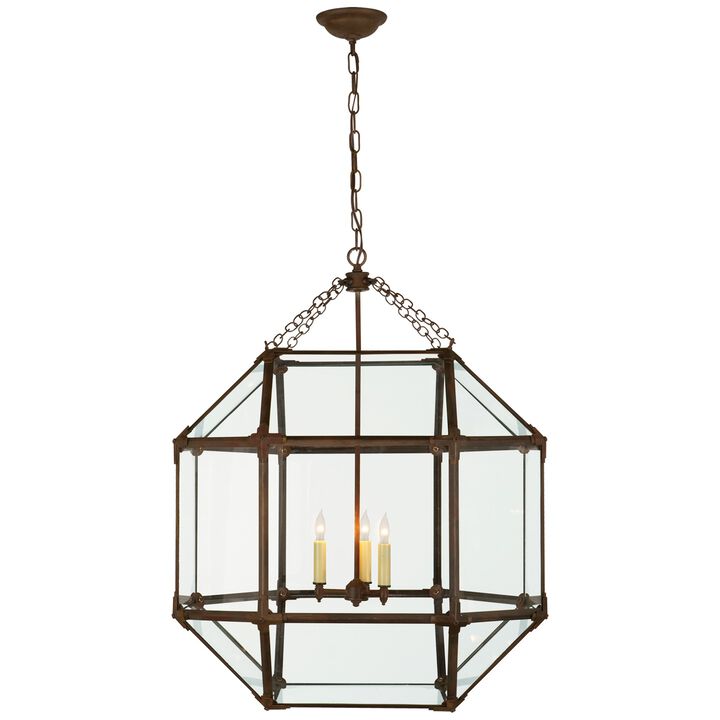 Morris Large Lantern with Clear Glass