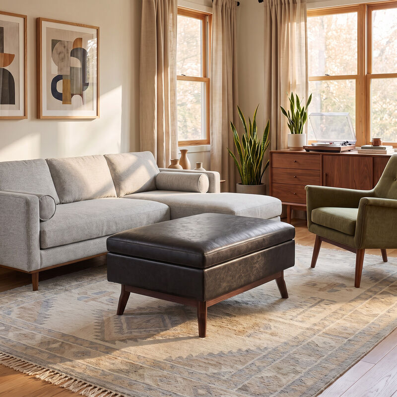 Simpli Home Owen Coffee Table Storage Ottoman image number 9