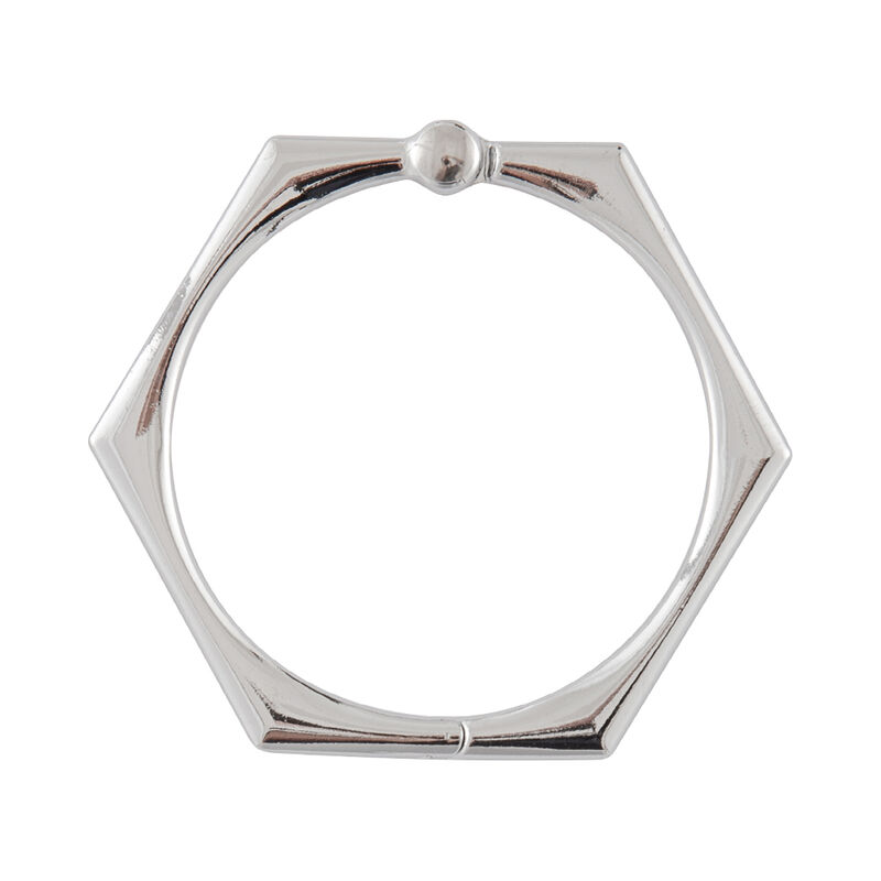 Zinc Hexagon-Shaped Shower Curtain Hooks, Set of 12 image number 0