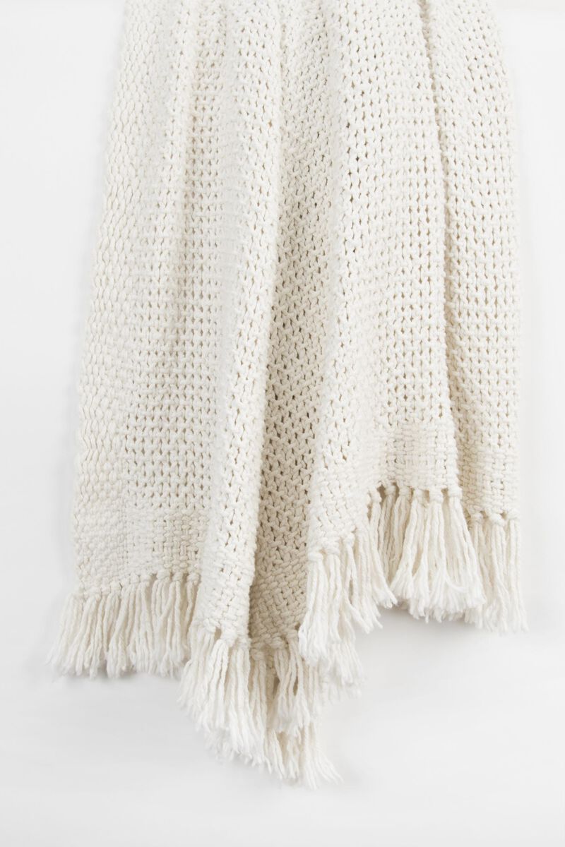 White 50" x 60" Throw Blanket