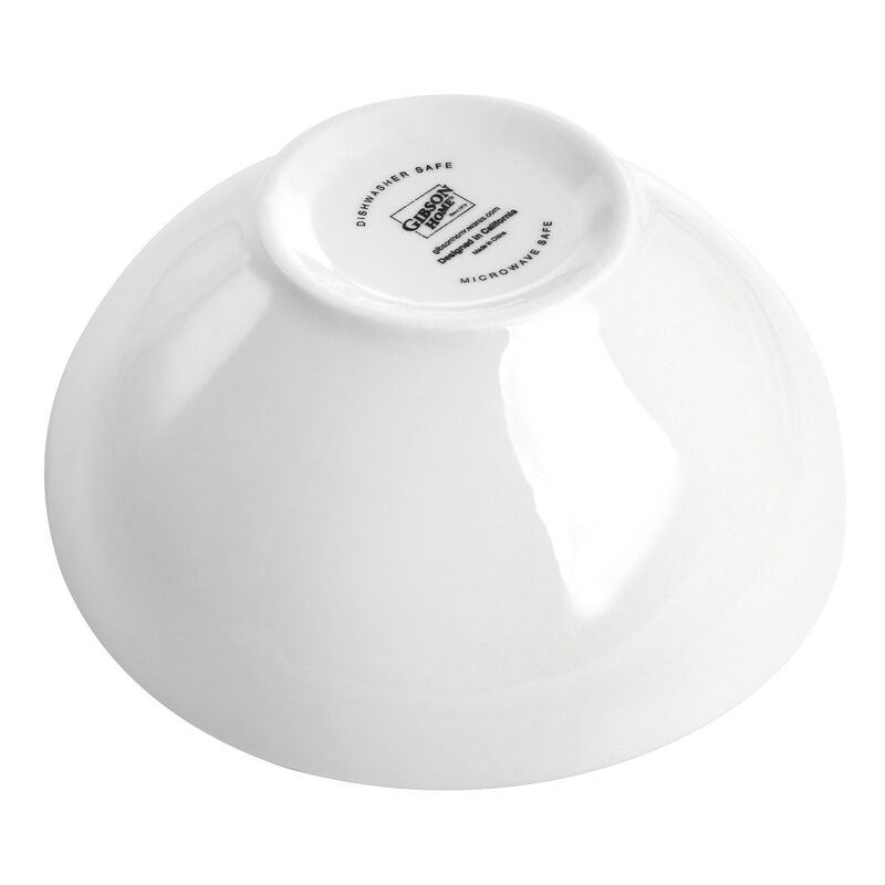 Gibson Home Oslo Peak 12 Piece Fine Ceramic Dinnerware Set in Bright White image number 8
