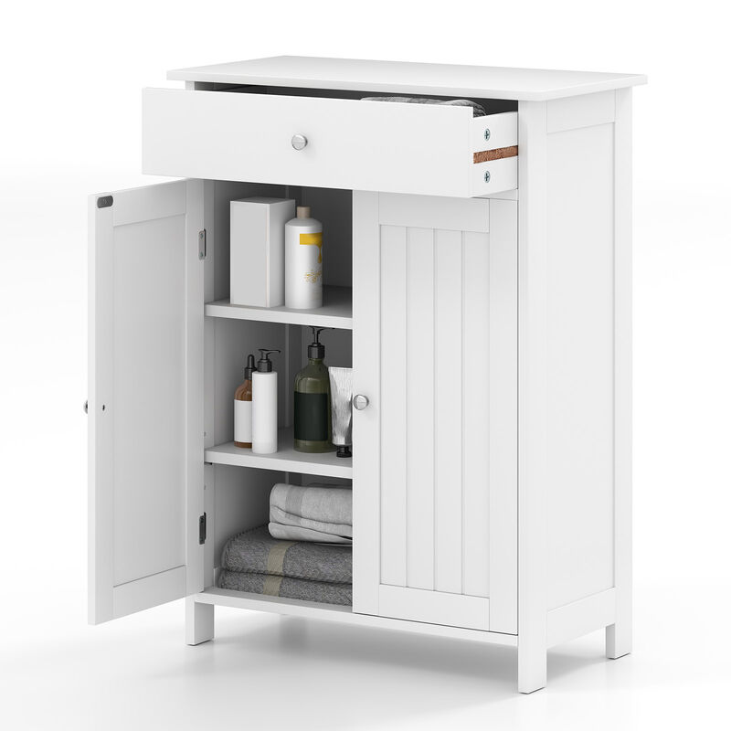 Bathroom Storage Cabinet with 2 Doors &ndash; Freestanding Floor Organizer