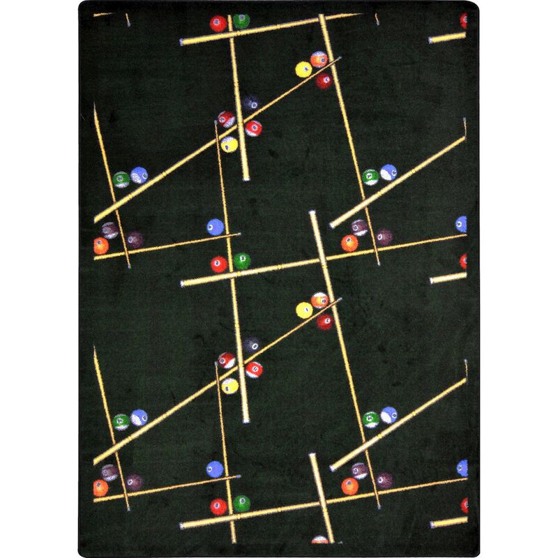 Joy Carpets Games People Play Snookered 10'9 x 13'2 Area Rug in Color Emerald